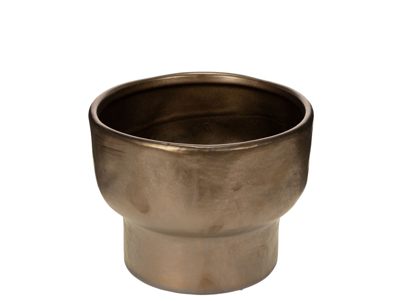 Übertopf Keramik bronze-gold D17cm