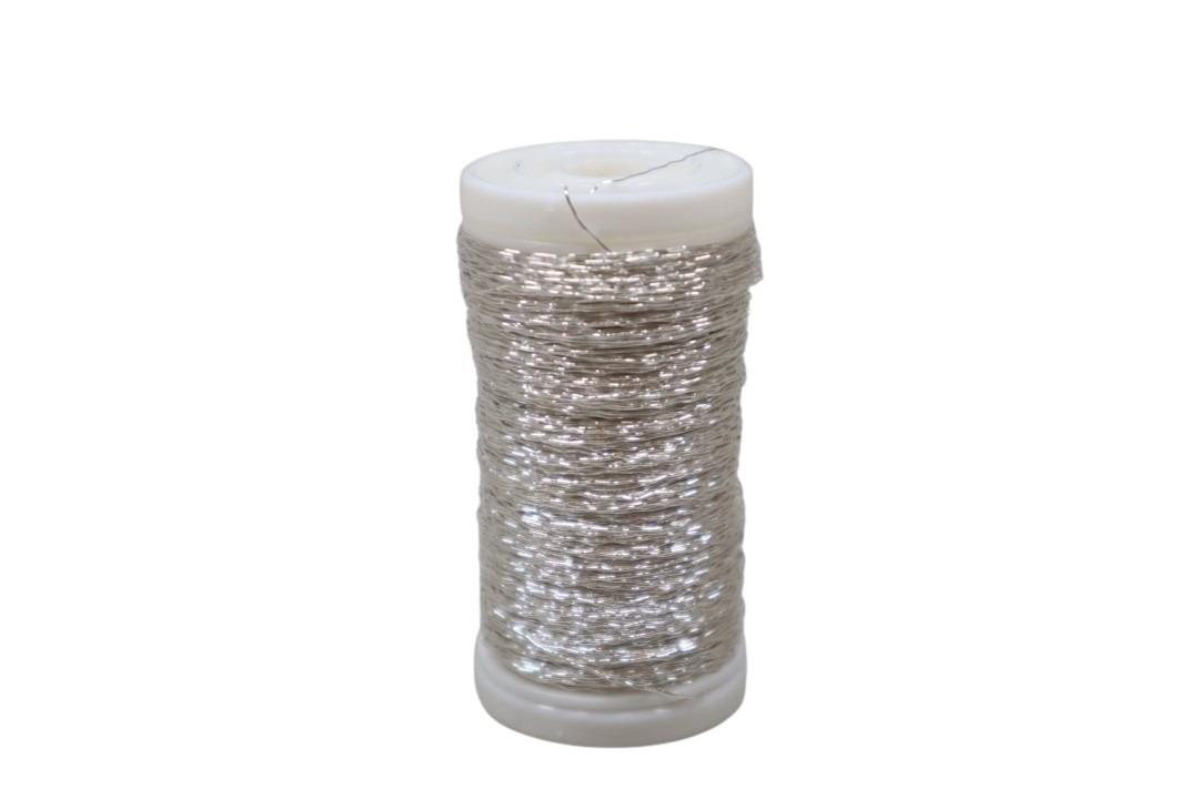 Bouillondrahteffekt 75gr. Snapspule silber NETTO