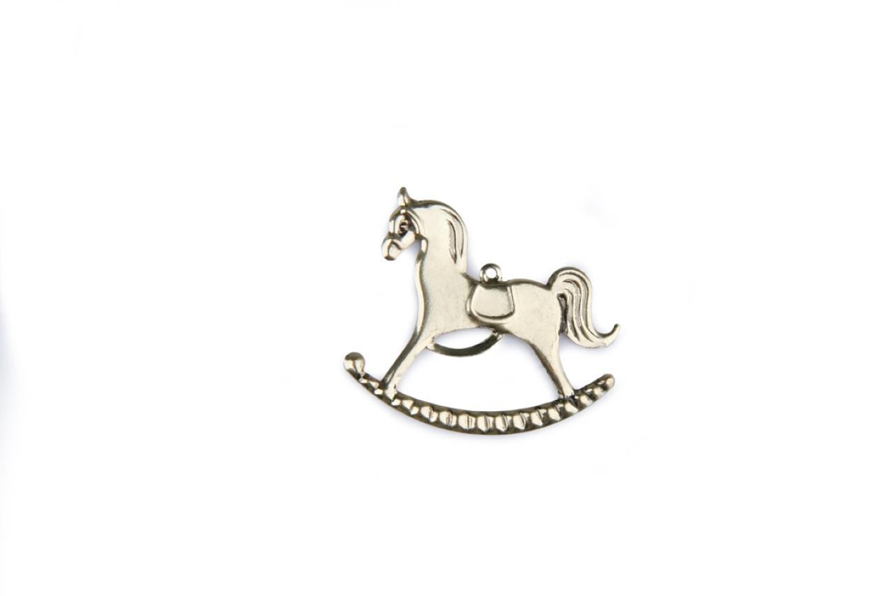Schaukelpferde m. Öse Metall gold D4cm