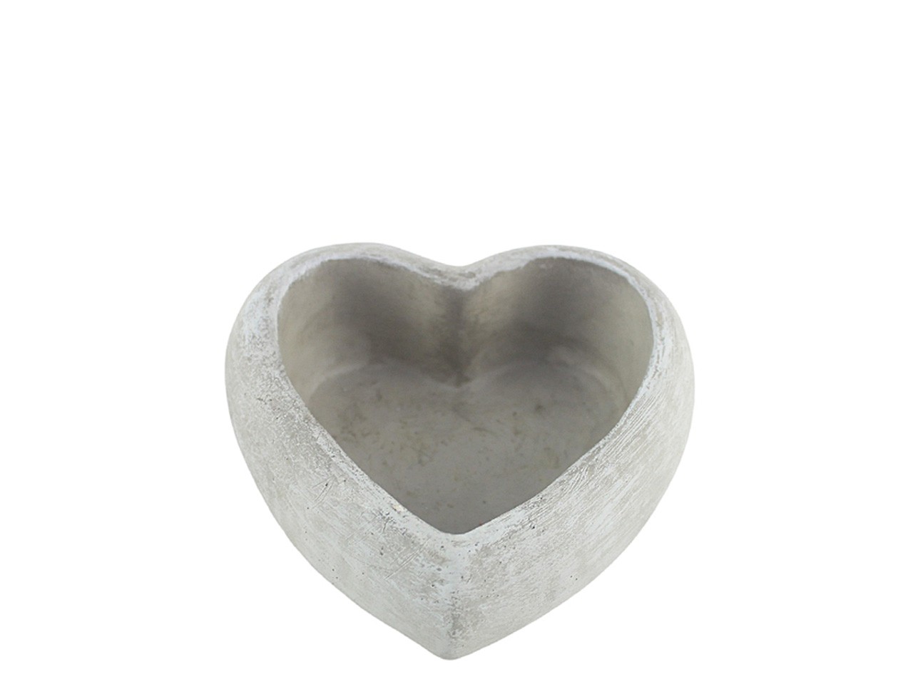 Herz z. Pflanzen Beton hellgrau D20cm