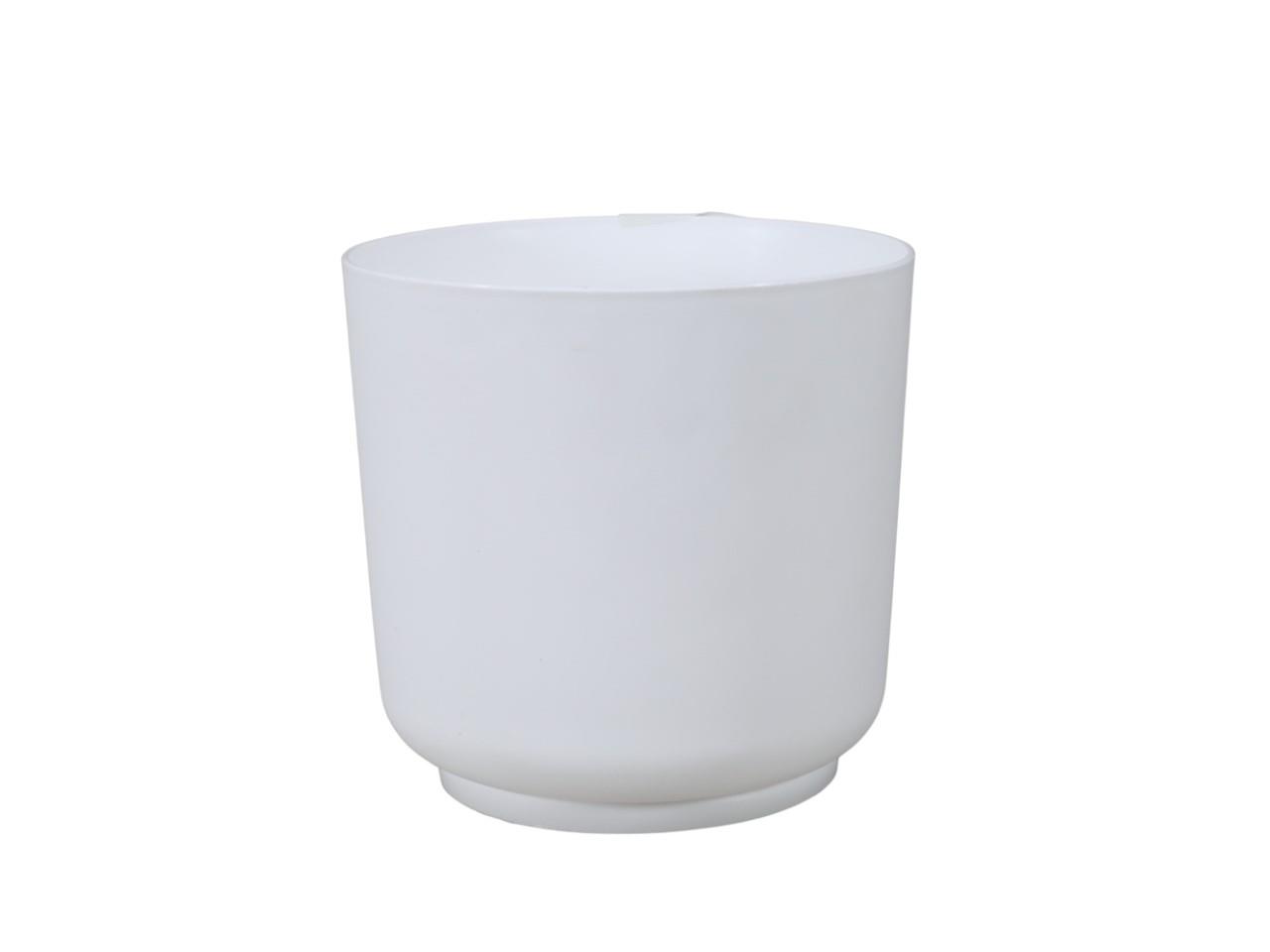 Topf Satina Eco Wood Plastik recycled weiß D17cm