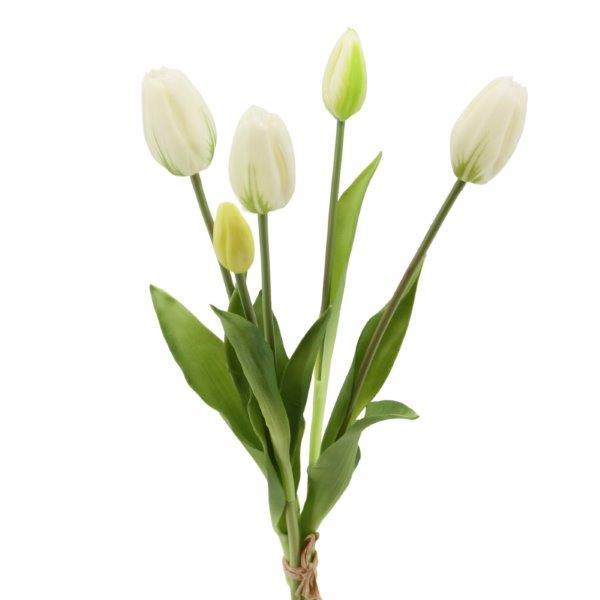 Tulpenbund x 5,  39 cm weiss