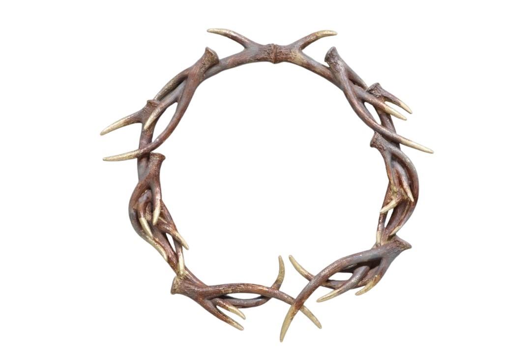Geweikranz hängend naturbraun Polyresin D50cm Geweikranz hängend naturbraun Polyresin D50cm