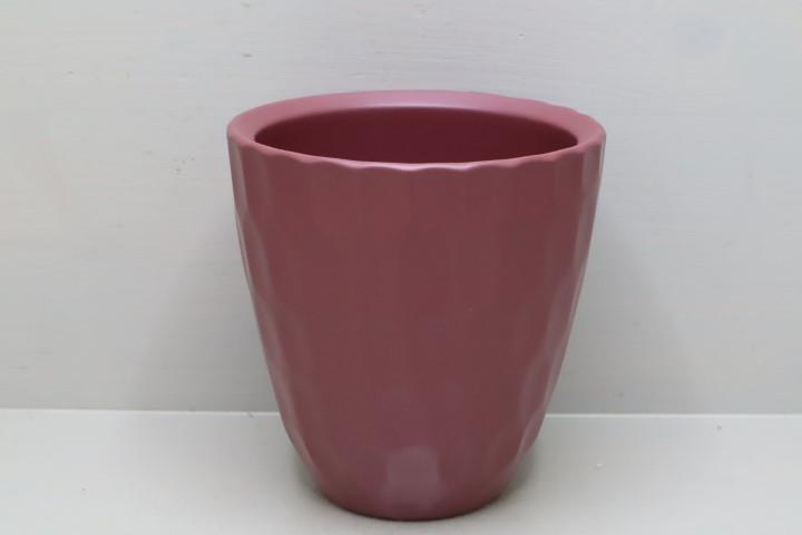 Keramikorchideentopf Carve rosenh. matt H15cm D innen 11,8cm