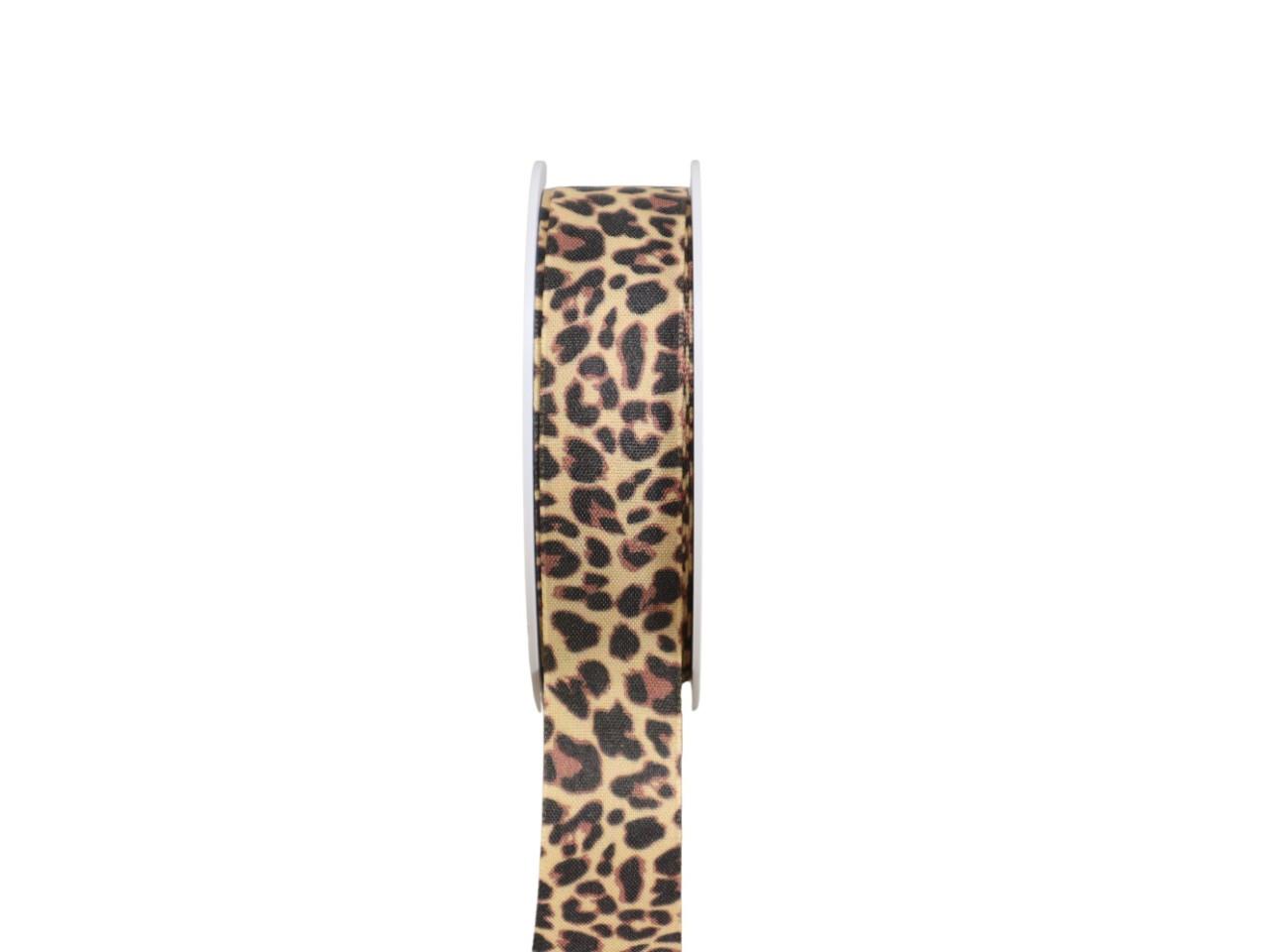 Band Leo Druck natur-braun 25mm