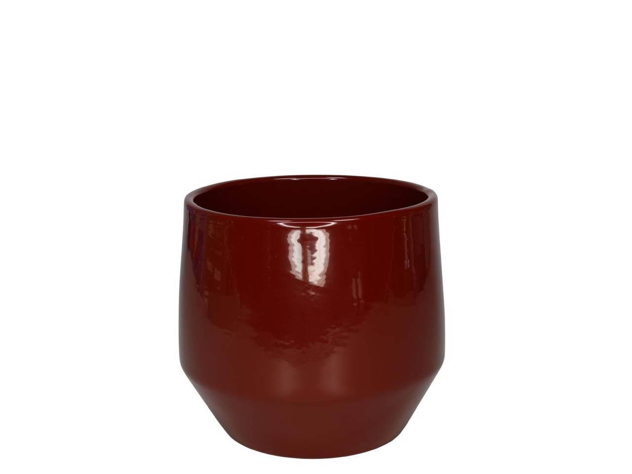 Übertopf Keramik weinrot glanz D14cm