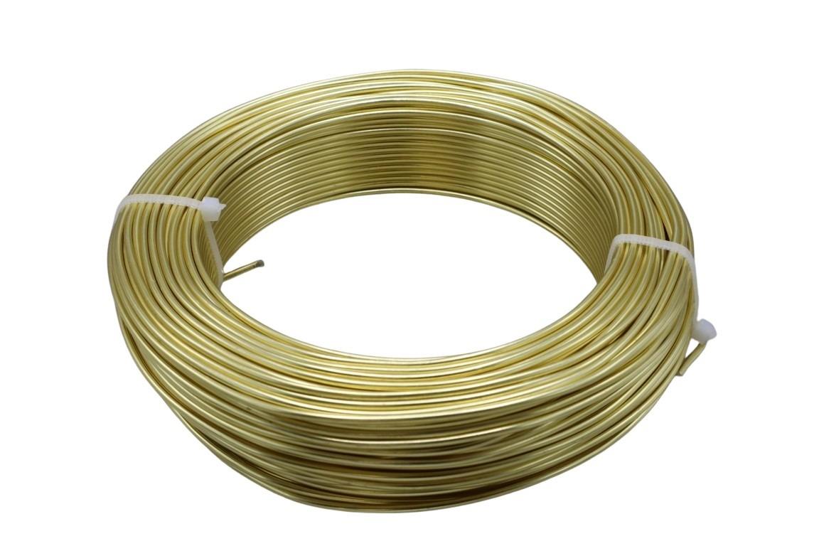 Aluminium-Draht 2,0 60m/500 gr. gold glanz NETTO