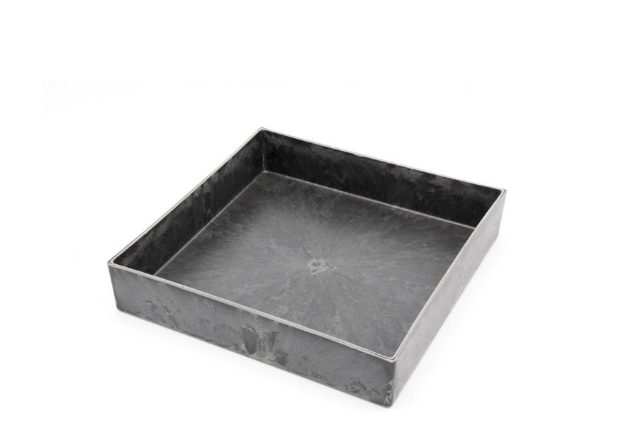 Tablett viereck KARA Kunststoff anthrazit D20cm H4cm