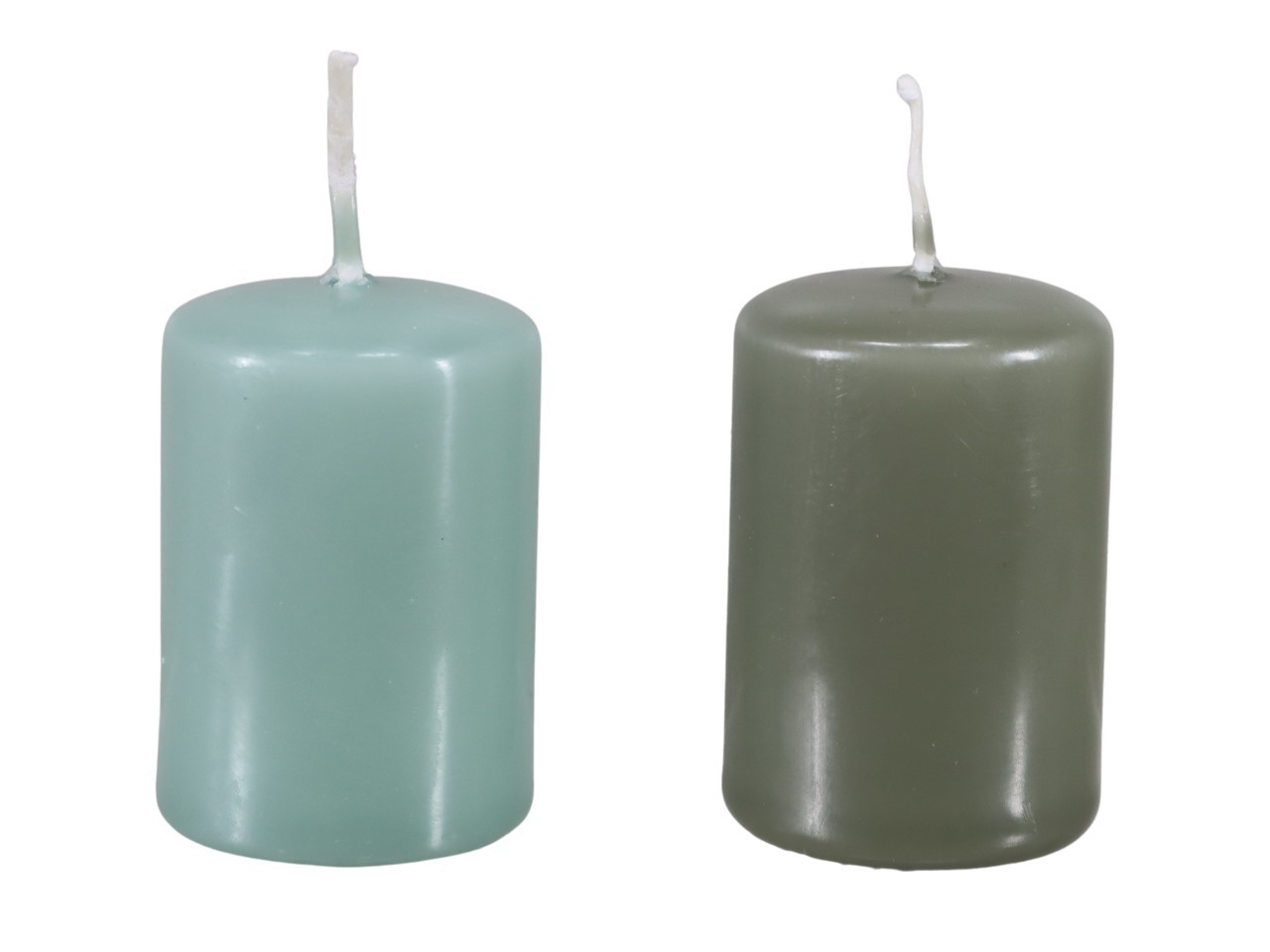 Stumpenkerze getaucht Dochtstopp 100/60mm verde/sea