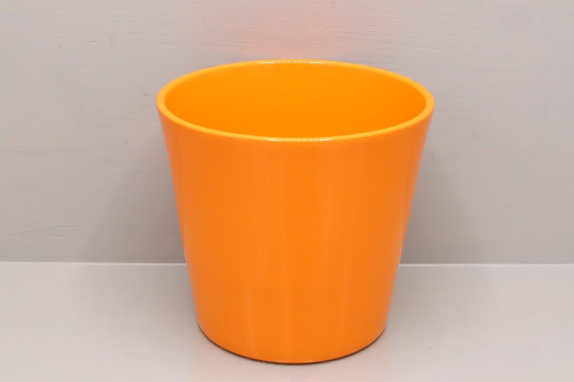 Keramikübertopf Serie 440  8cm orange glanz