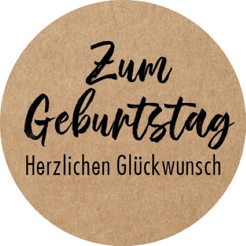 Etikett Zum Geburtstag D 3,5 cm 500 Stück