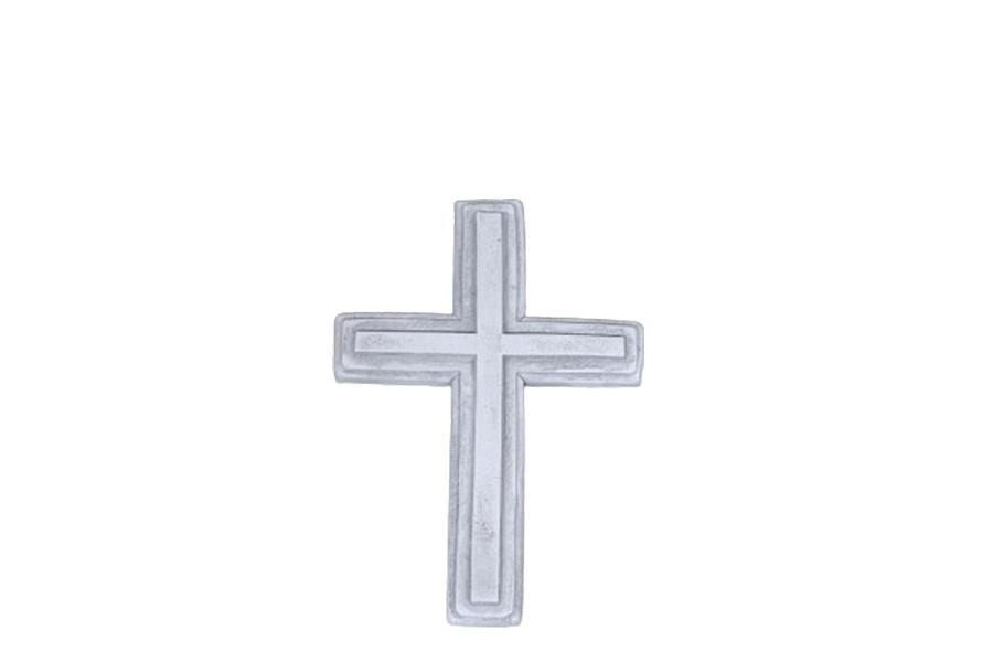 Kreuz Polyresin grau 10,5x14,3cm Kreuz Polyresin grau 10,5x14,3cm