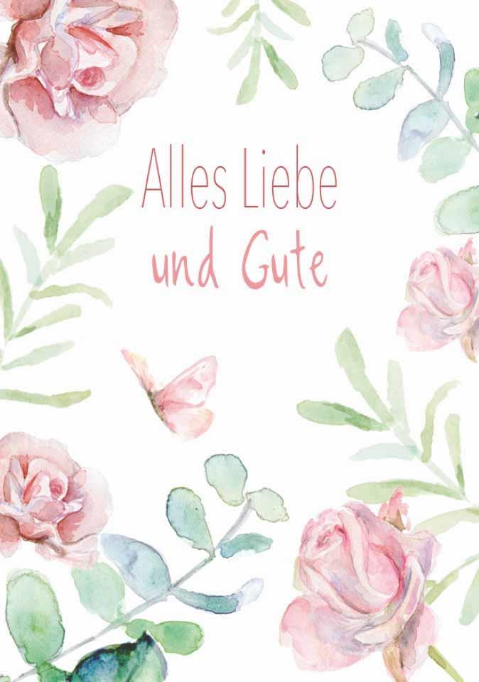 Minikarten Alles Liebe und Gute 7,5x5 cm Minikarten Alles Liebe und Gute 7,5x5 cm