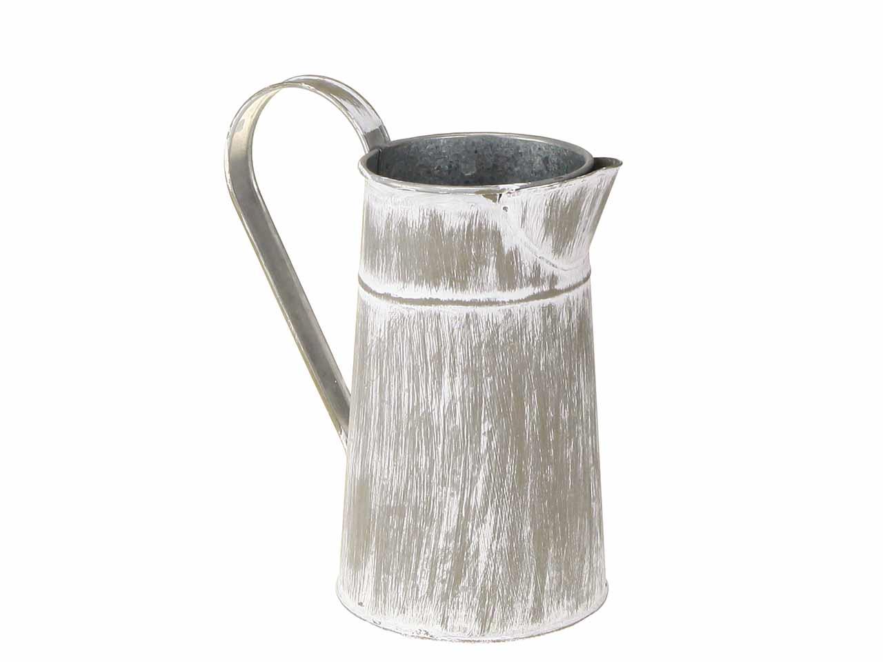 Gießkanne z. Pflanzen Metall white-washed H20xD10cm