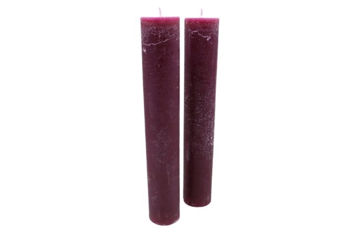 Stabkerze Rustika H300/50mm beere (burgund)
