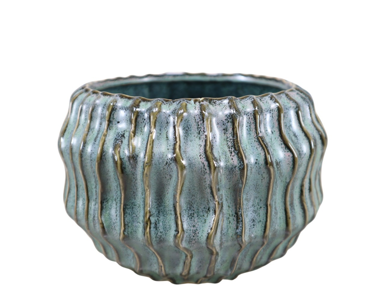 Übertopf Keramik grün D20cm