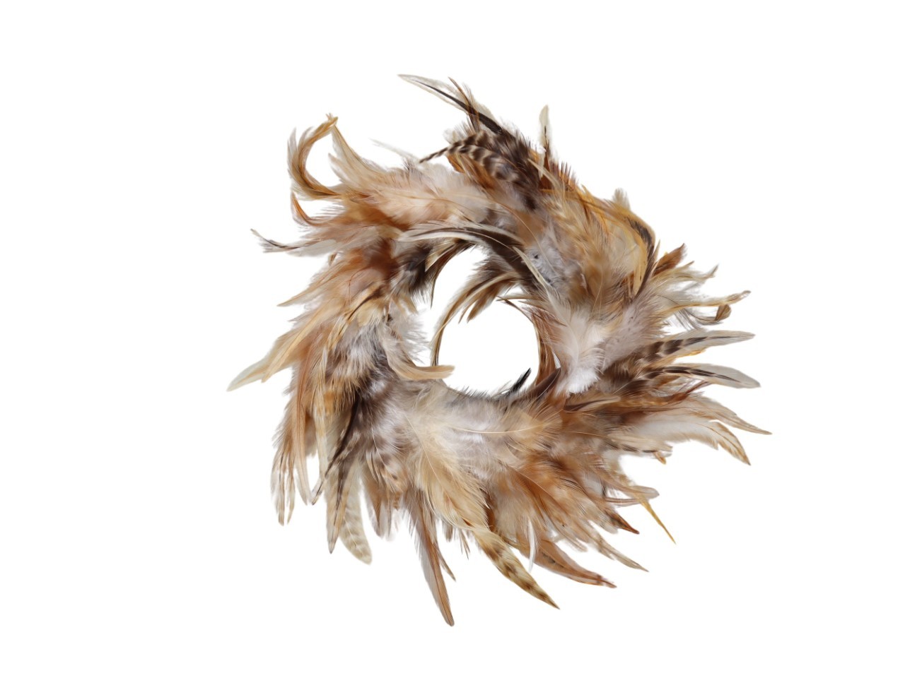 Federn Ring 18cm natur-braun