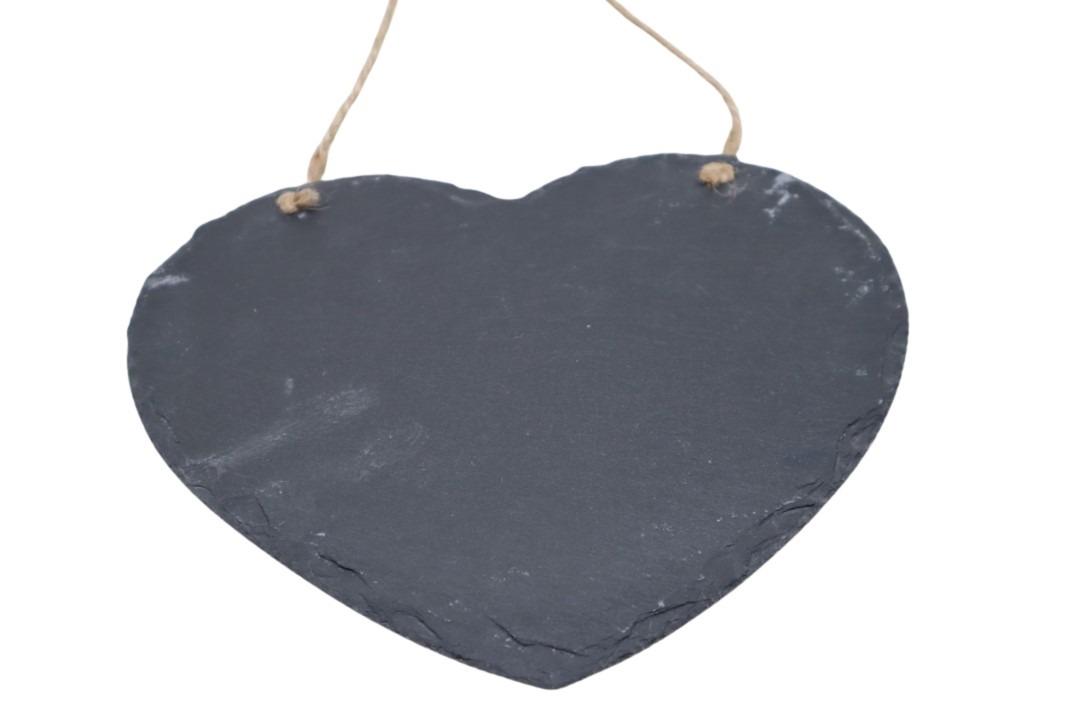 Schieferherz z. H. mit Juteband 20x17 cm