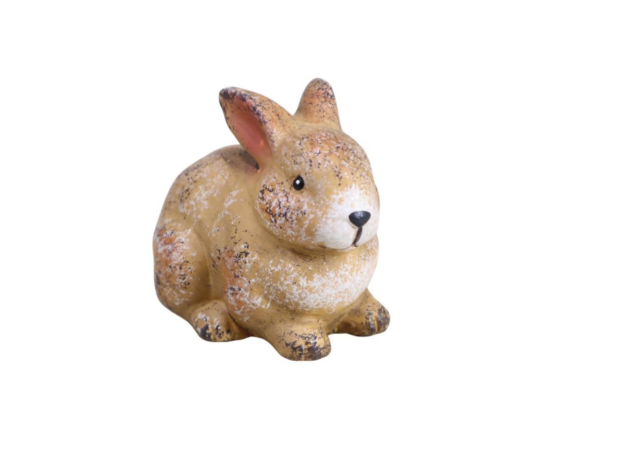 Hase Keramik braun D12x8cm