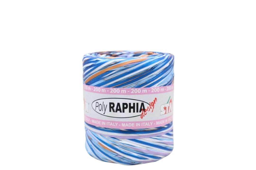Polyraphia 15mm 200 Meter, blau-natur -9920 Polyraphia 15mm 200 Meter, blau-natur -9920