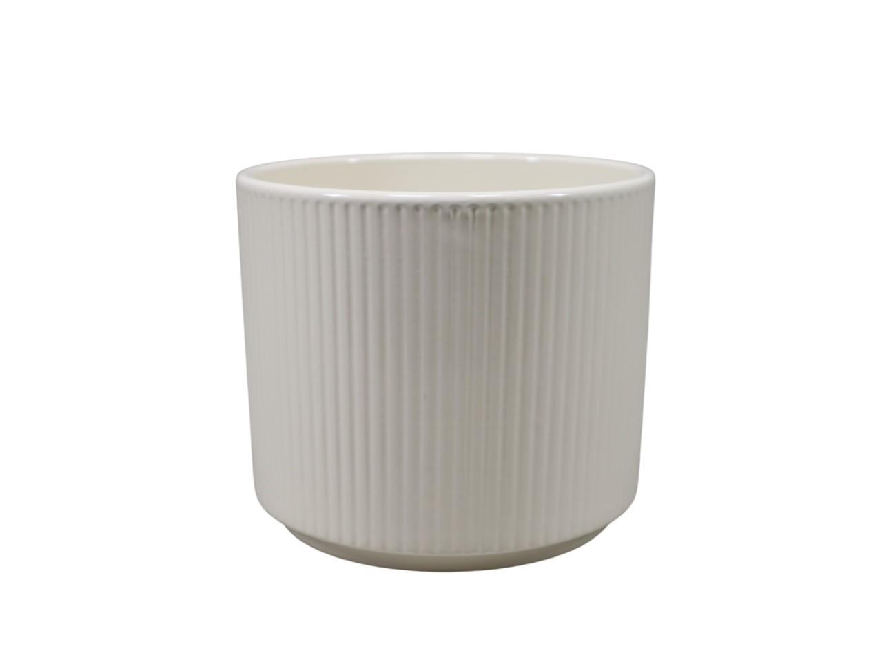 Keramikübertopf Stripes creme-glanz D16cm Keramikübertopf Stripes creme-glanz D16cm