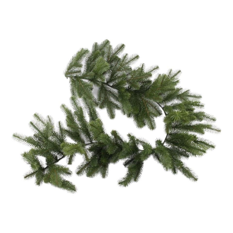 Tannengirlande 200 cm 275 Spitzen Plastik grün