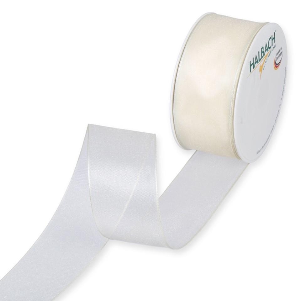 Organza m.Draht 40mm cream70 Organza m.Draht 40mm cream70