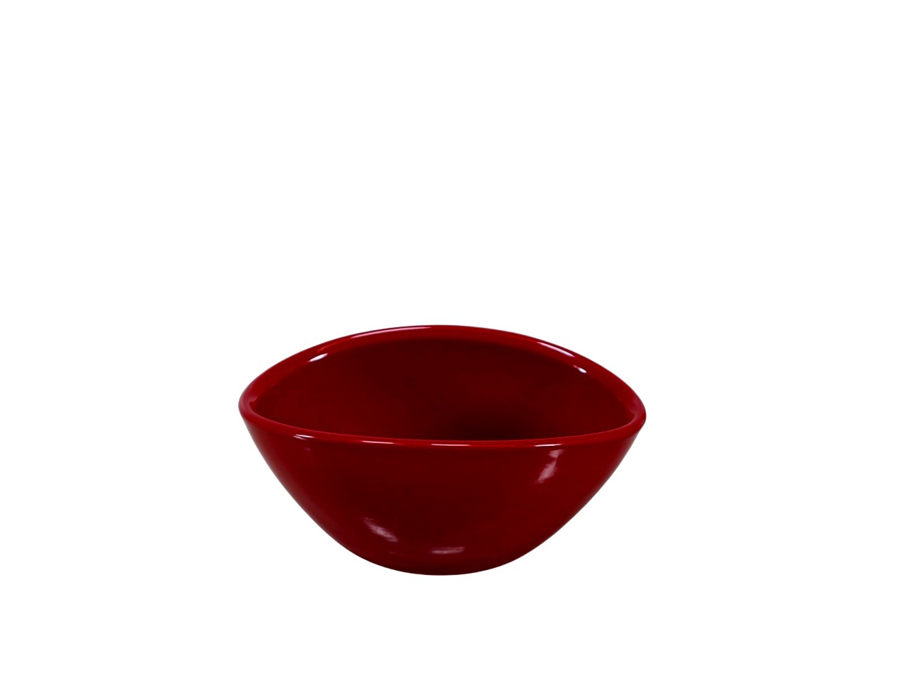 Keramiksteckschale oval weinrot glanz L15cm