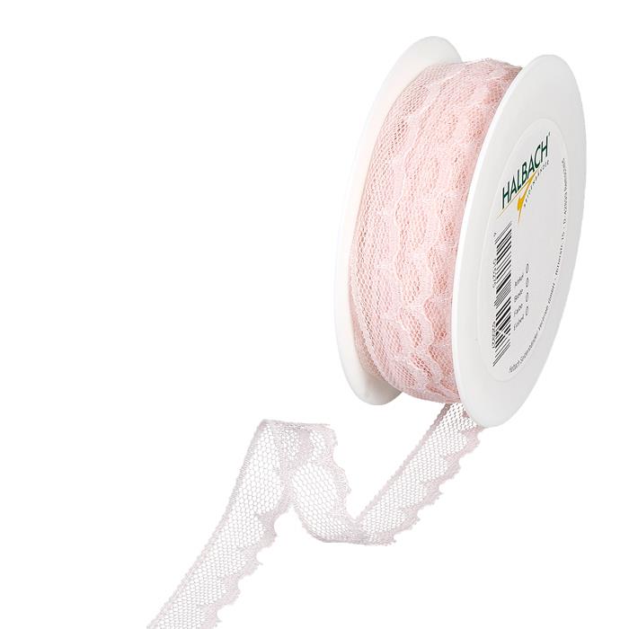 Spitze 15 mm 18 Meter pale rose 23 Spitze 15 mm 18 Meter pale rose 23