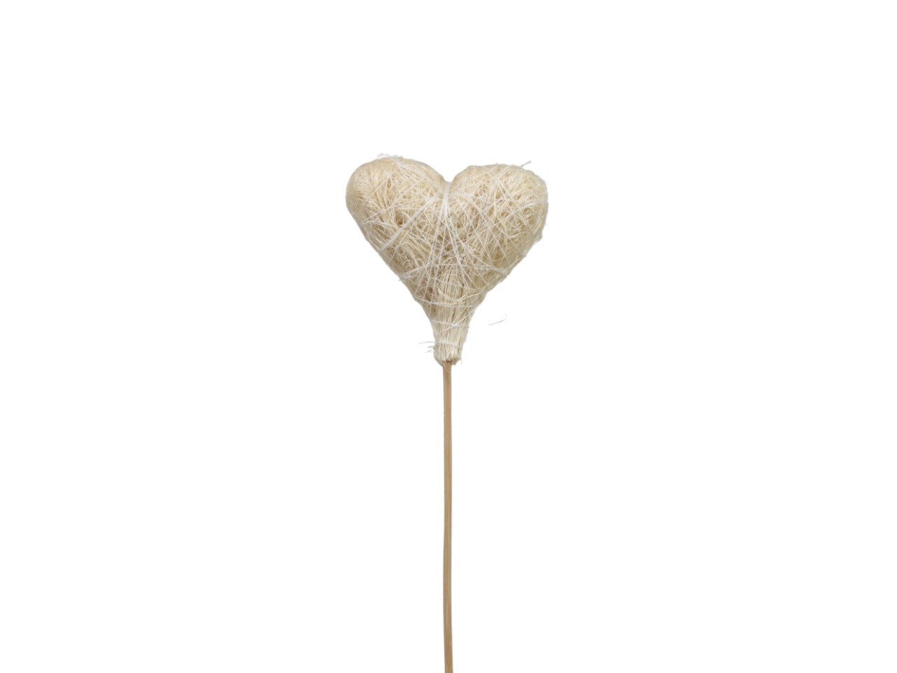 Stecker Herz Sisal creme D6cm + Pin