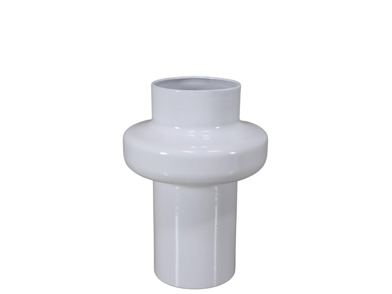 Vase Metall weiss D16,5xH22,5cm