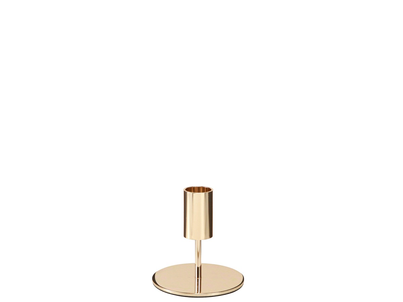 Stabkerzenhalter Metall gold Höhe 10cm (für Kerze D 21 mm)