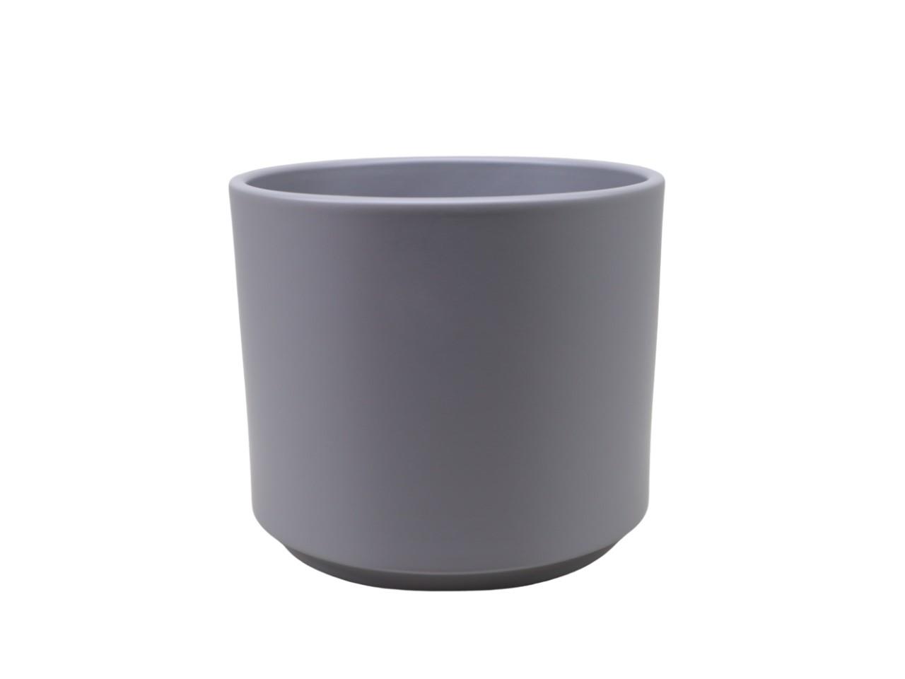 Keramikübertopf Cilindro basaltgrau matt D16cm