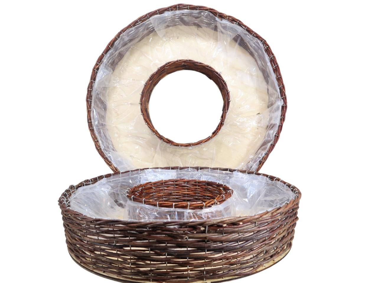 Pflanzring Set/2 Weide ungeschält natur D70/60cm