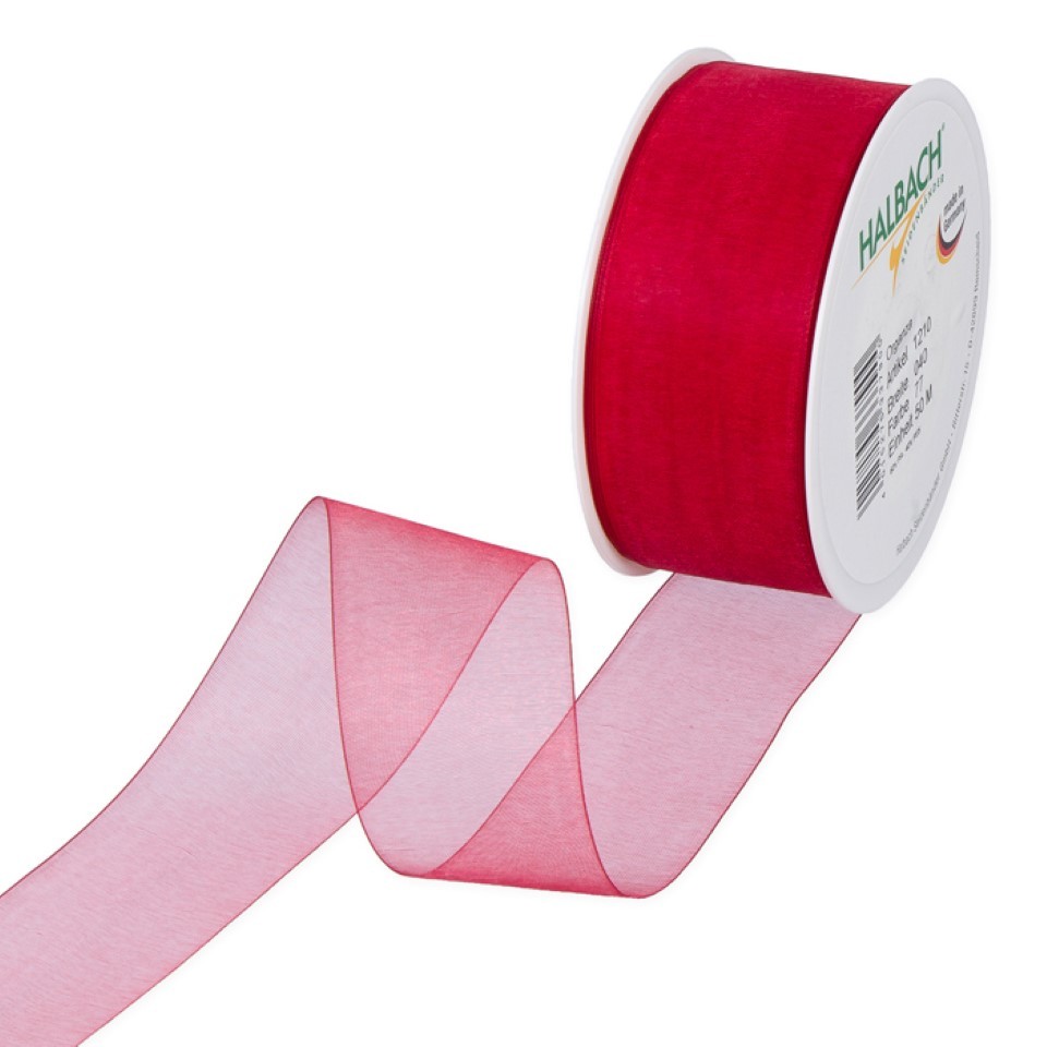 Organza 40mm o.Dr. rot77