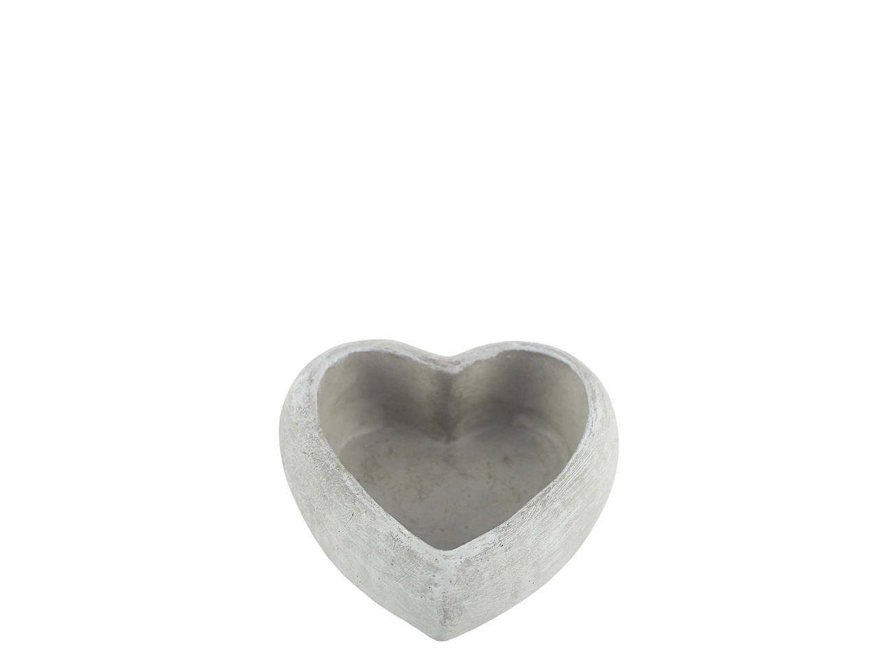 Herz z. Pflanzen Beton hellgrau D9cm