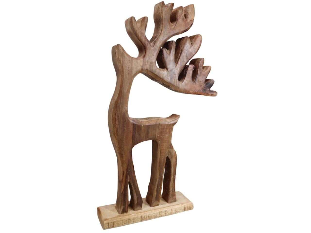 Aufsteller Hirsch Mangoholz natur H53x34cm Aufsteller Hirsch Mangoholz natur H53x34cm