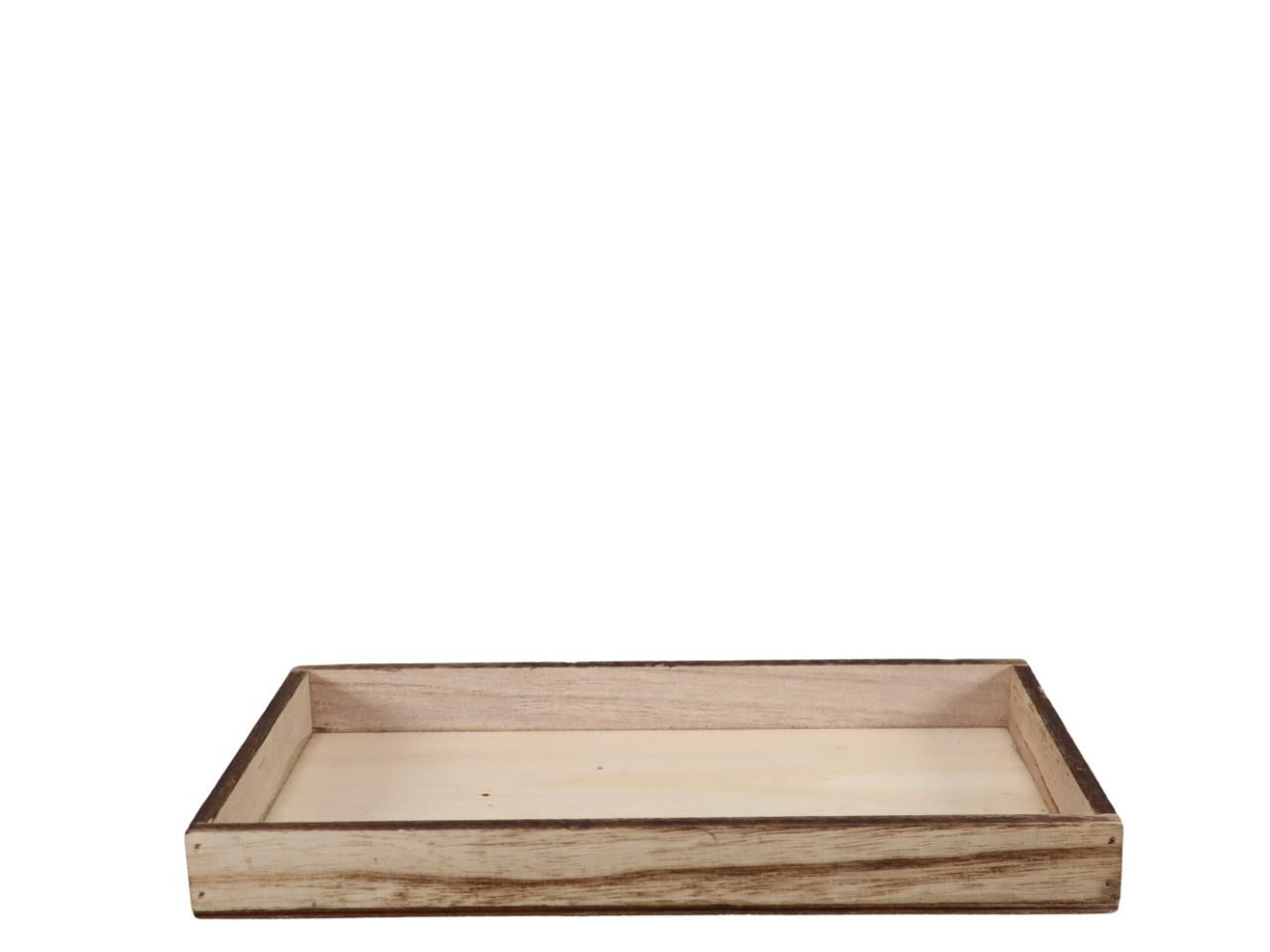 Tablett rechteckig Holz natur L30x15cm