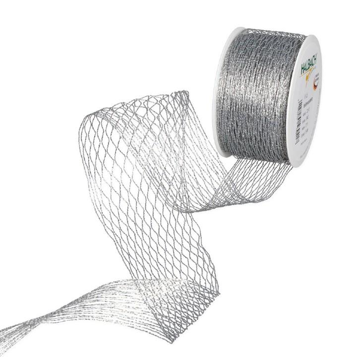 Stretch-Gitter 40 mm 15 Meter silber 211