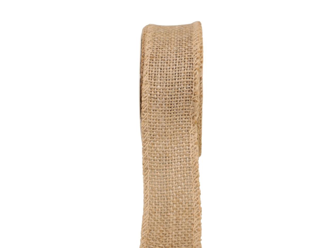 Juteband genähte Kante natur 4cm