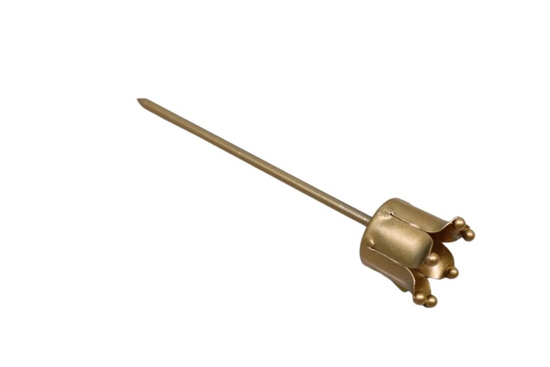 Stabkerzenhalter Krone Metall champagner matt D3x11,6cm