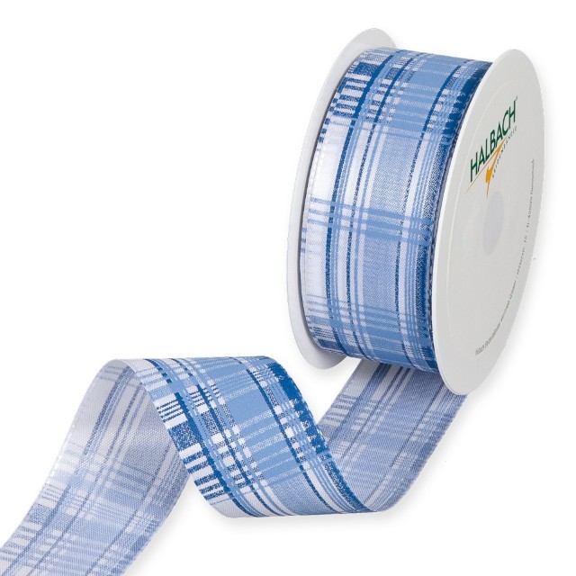 Druckband Karo 40 mm 25 Meter blau 103