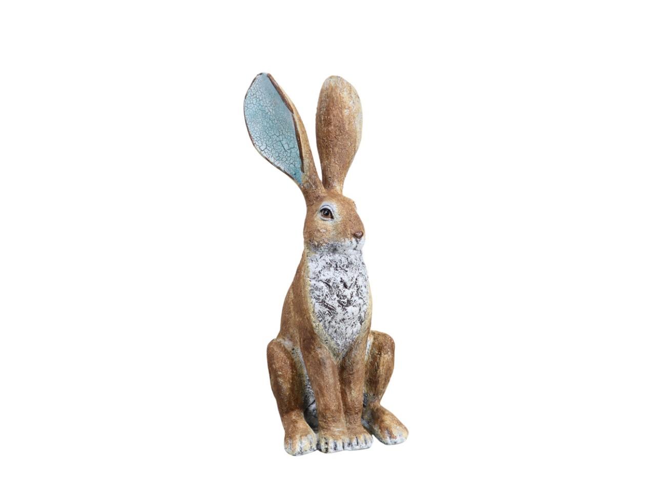 Hase braun Polyresin 14,5x32cm