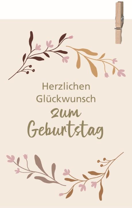 Minikarten Herzl. Glückwunsch zum Geburtstag 7,5x5 cm