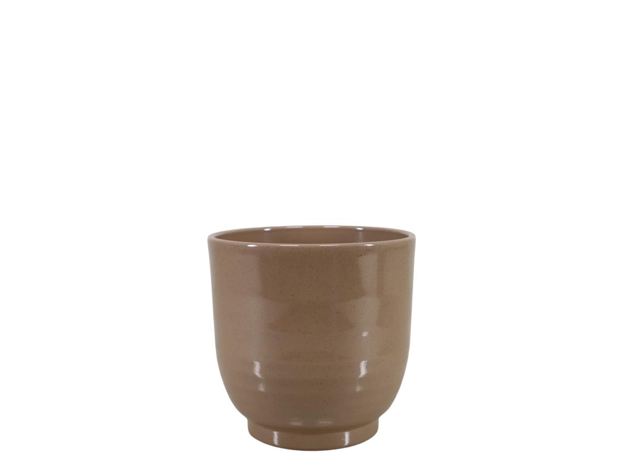 Keramikübertopf Form 685 braun-stone D11cm