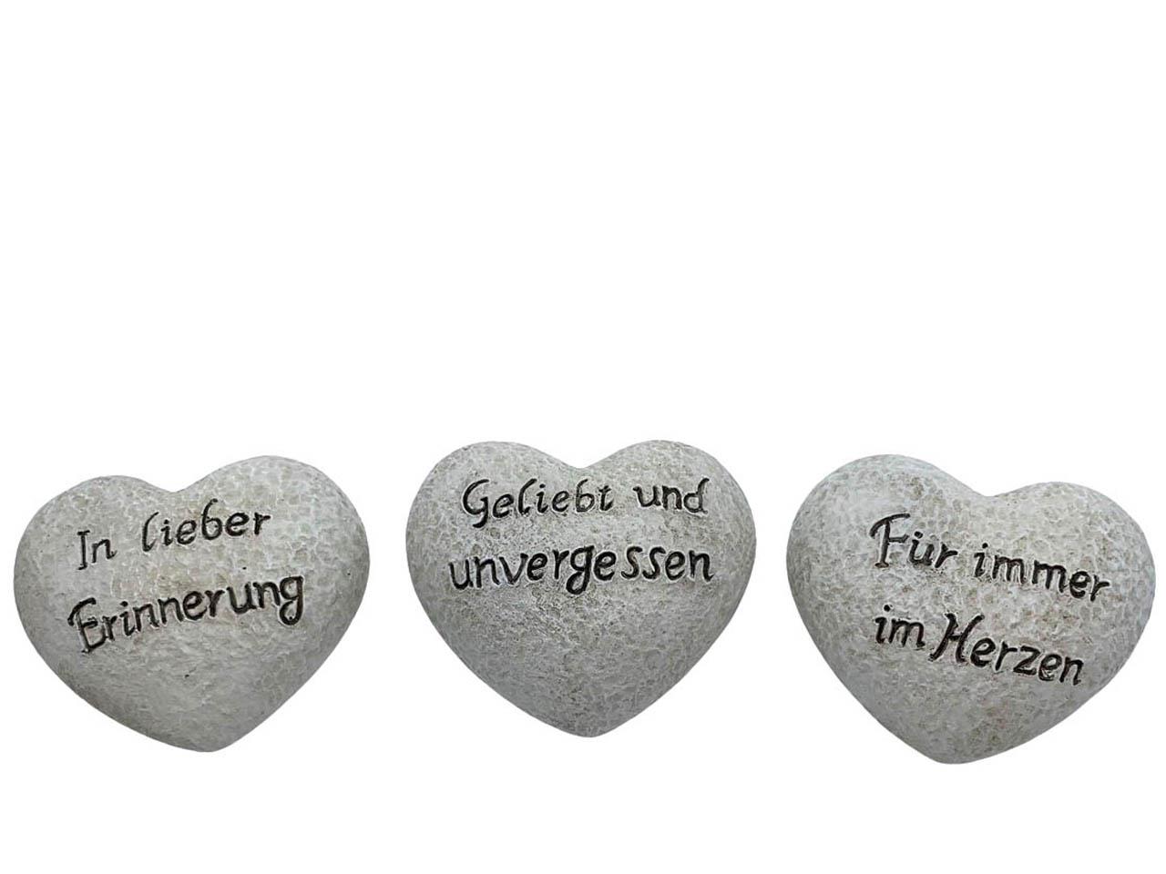 Herz mit Sprüchen Polyresin creme D8x6,5cm