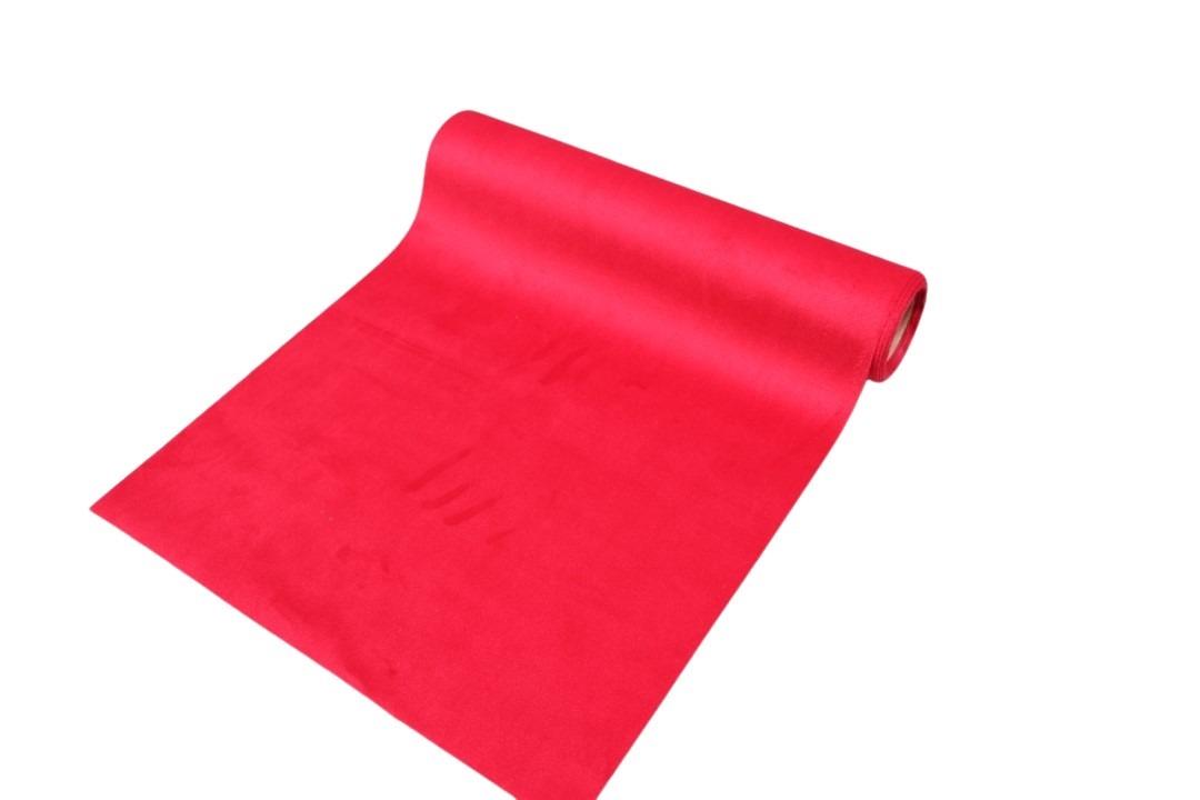 Tischband Samtstoff 28cm Länge 270cm rot NETTO