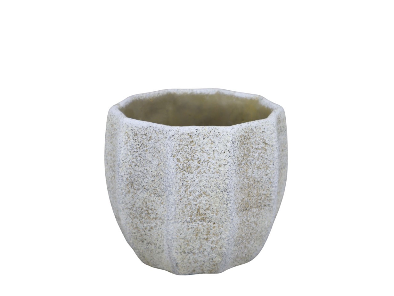 Pflanztopf Zement Cracle D13cm creme