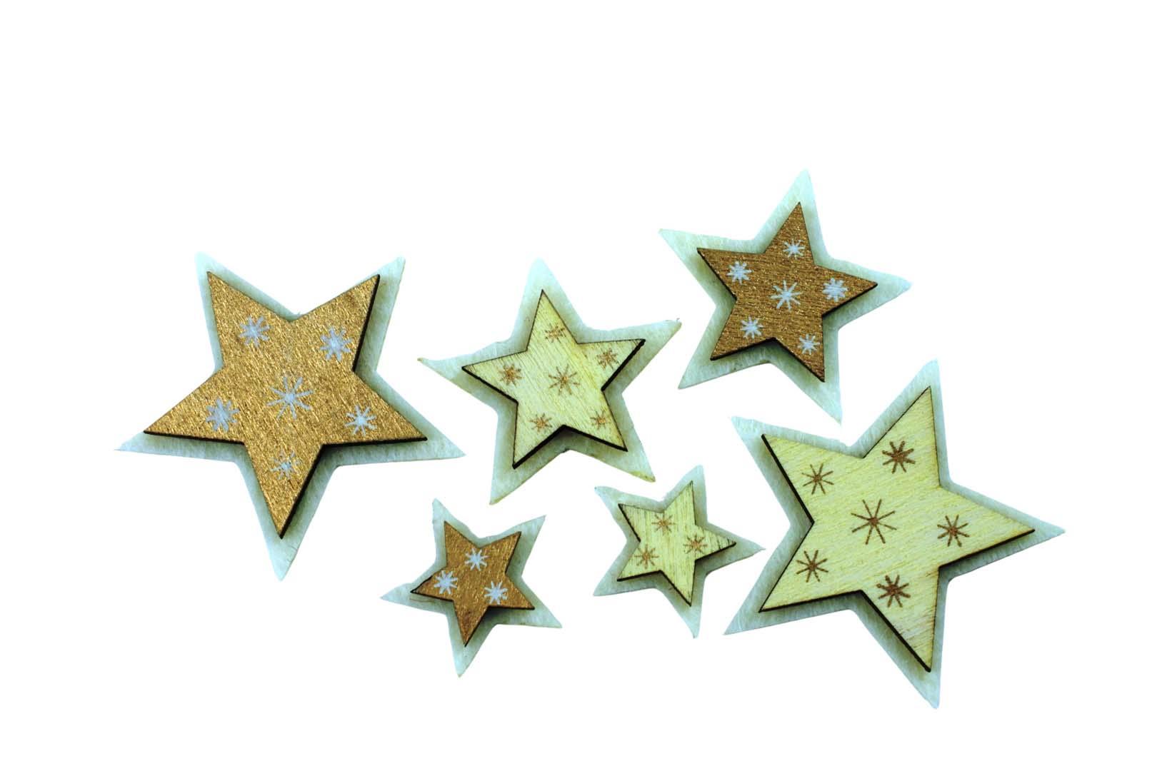 Streuer Stern Holz creme-gold 4,3,2 cm sort. Streuer Stern Holz creme-gold 4,3,2 cm sort.
