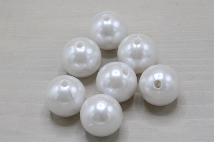Perlen 300gr. 20mm weiß